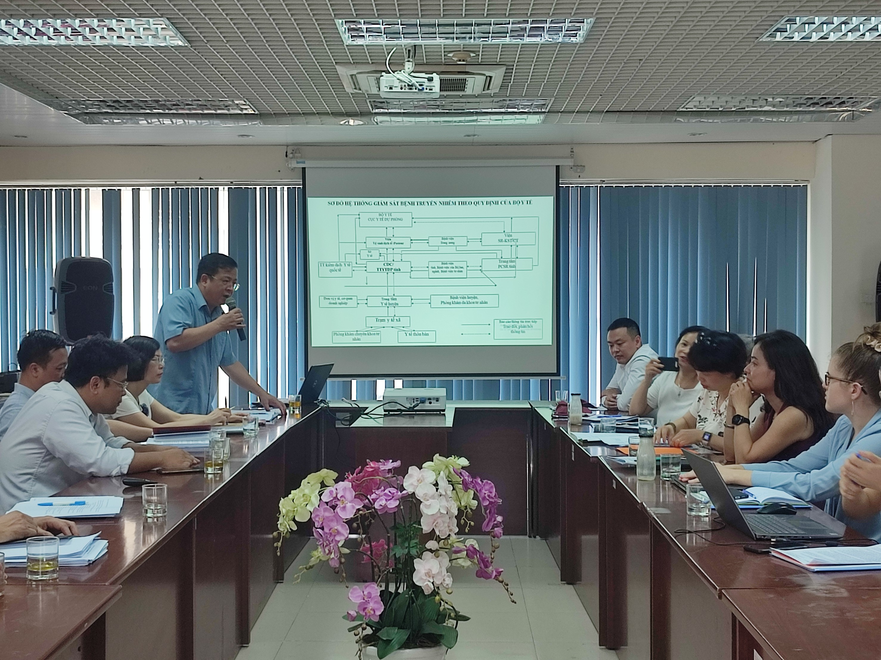 Trung tâm Kiểm soát bệnh tật thành phố Hà Nội làm việc với nhóm đánh giá của CDC Hoa Kỳ
