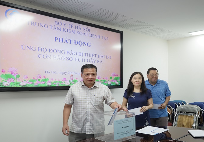 CDC Hà Nội tổ chức phát động ủng hộ đồng bào bị thiệt hại do cơn bão số 10 và số 11