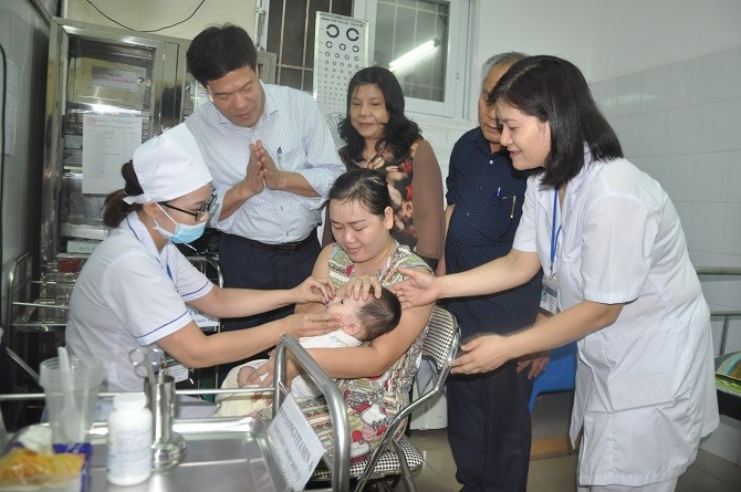 30 quận, huyện trên địa bàn thành phố Hà Nội đồng loạt triển khai chiến dịch bổ sung vitamin A đợt 1