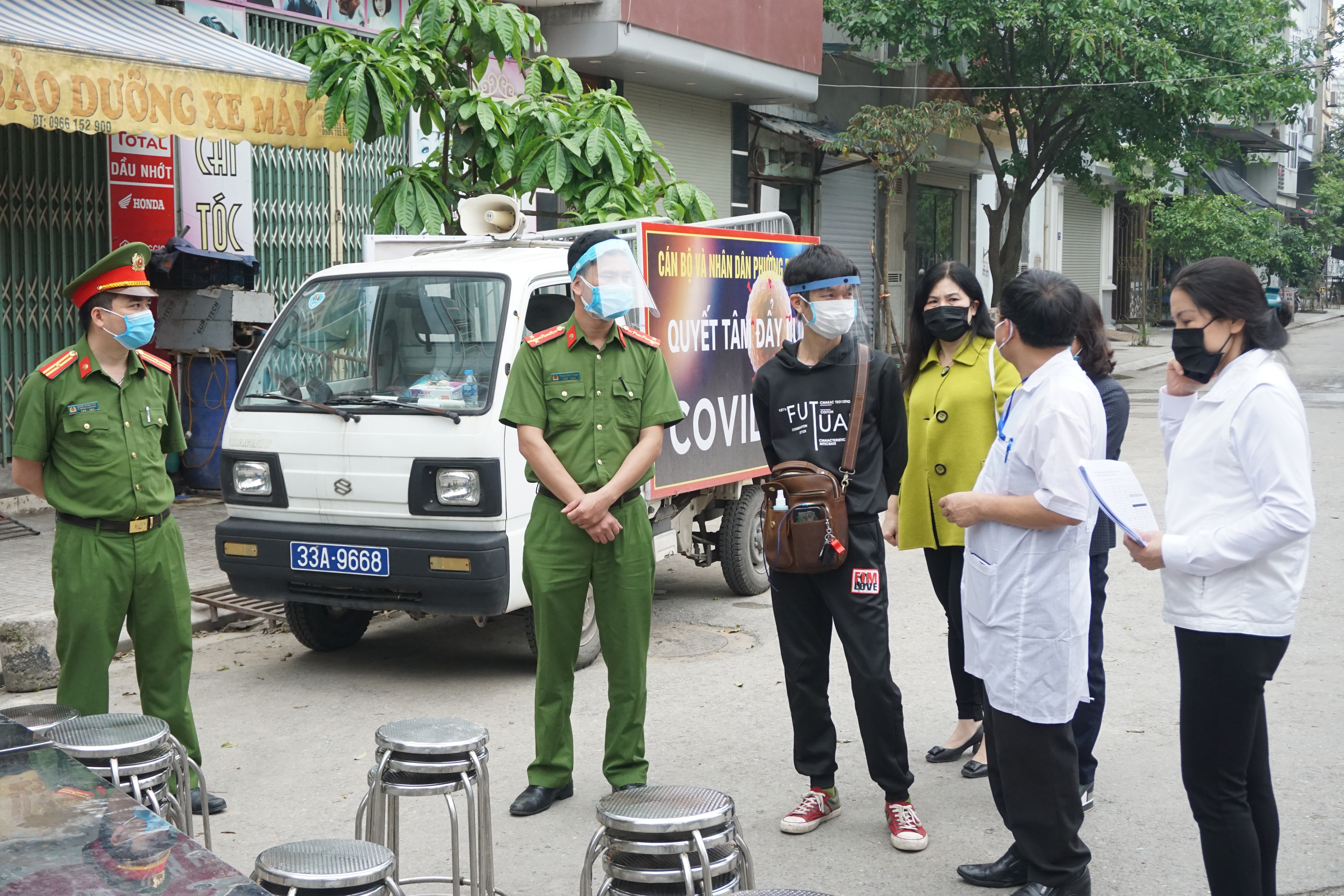 Kiểm công tác phòng chống dịch Covid-19 tại phường Hà Cầu, quận Hà Đông