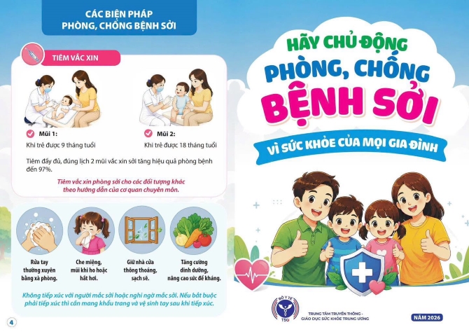 Hãy chủ động phòng, chống bệnh sởi